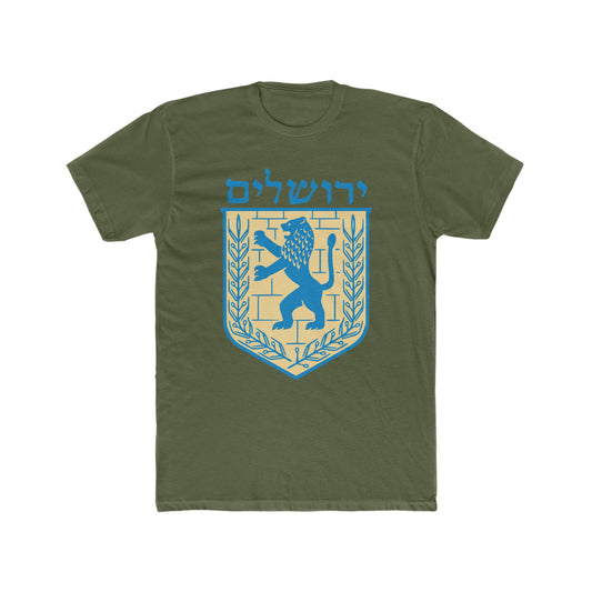 Men's Cotton Jerusalem Coat of Arms Crew Tee