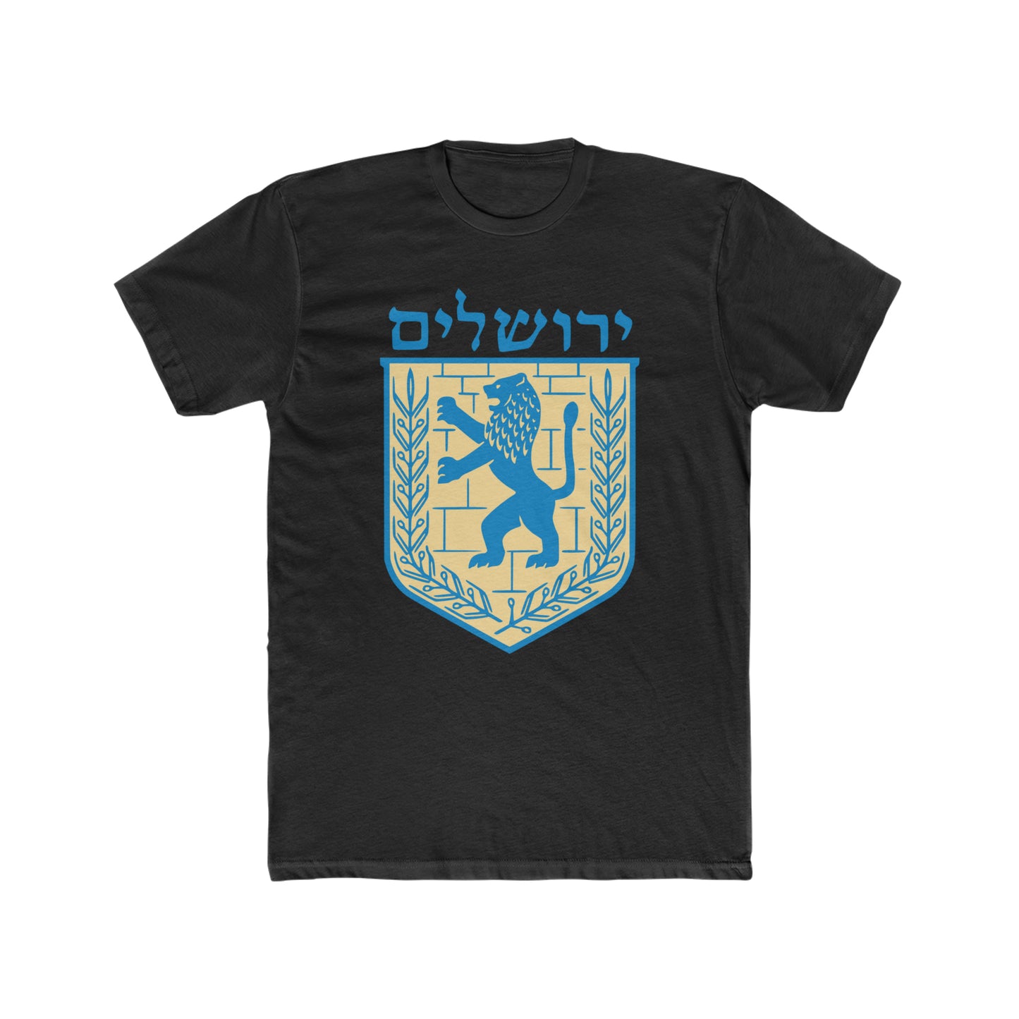 Men's Cotton Jerusalem Coat of Arms Crew Tee