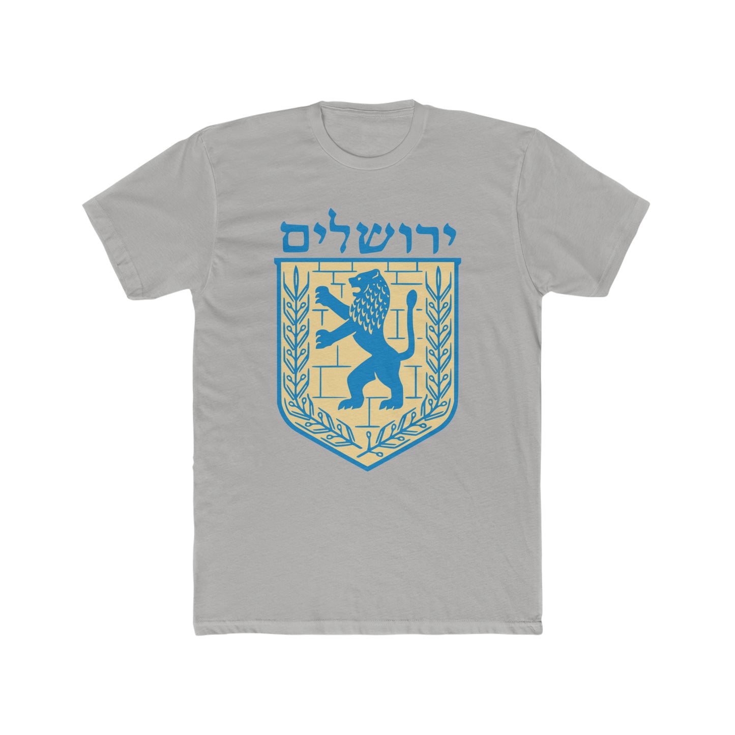 Men's Cotton Jerusalem Coat of Arms Crew Tee