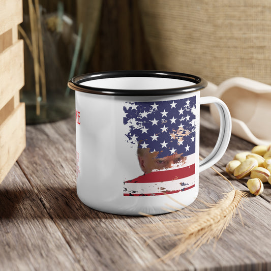 Trump "Last Mistake" Enamel Camp Cup