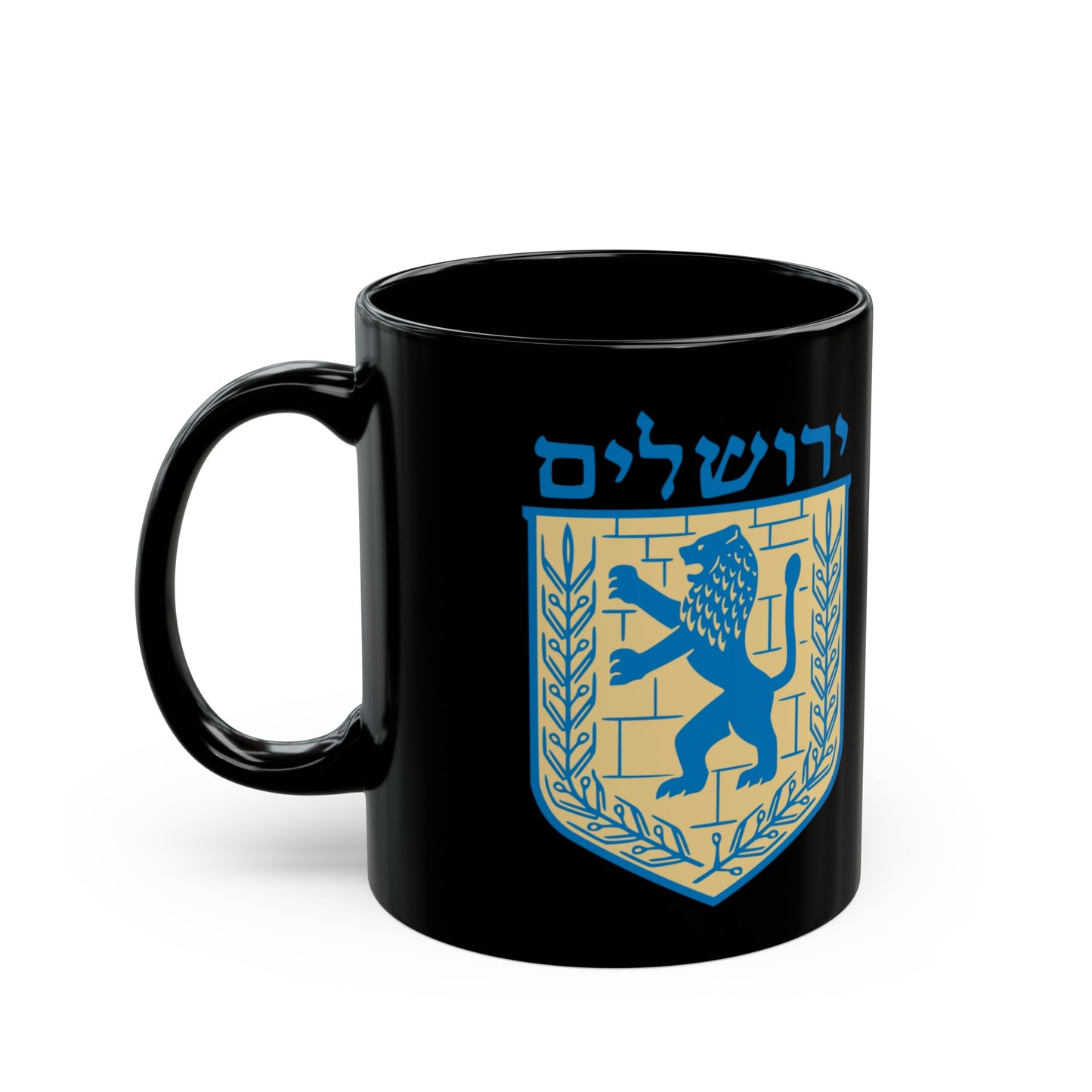 Jerusalem Coat of Arms Black Mug