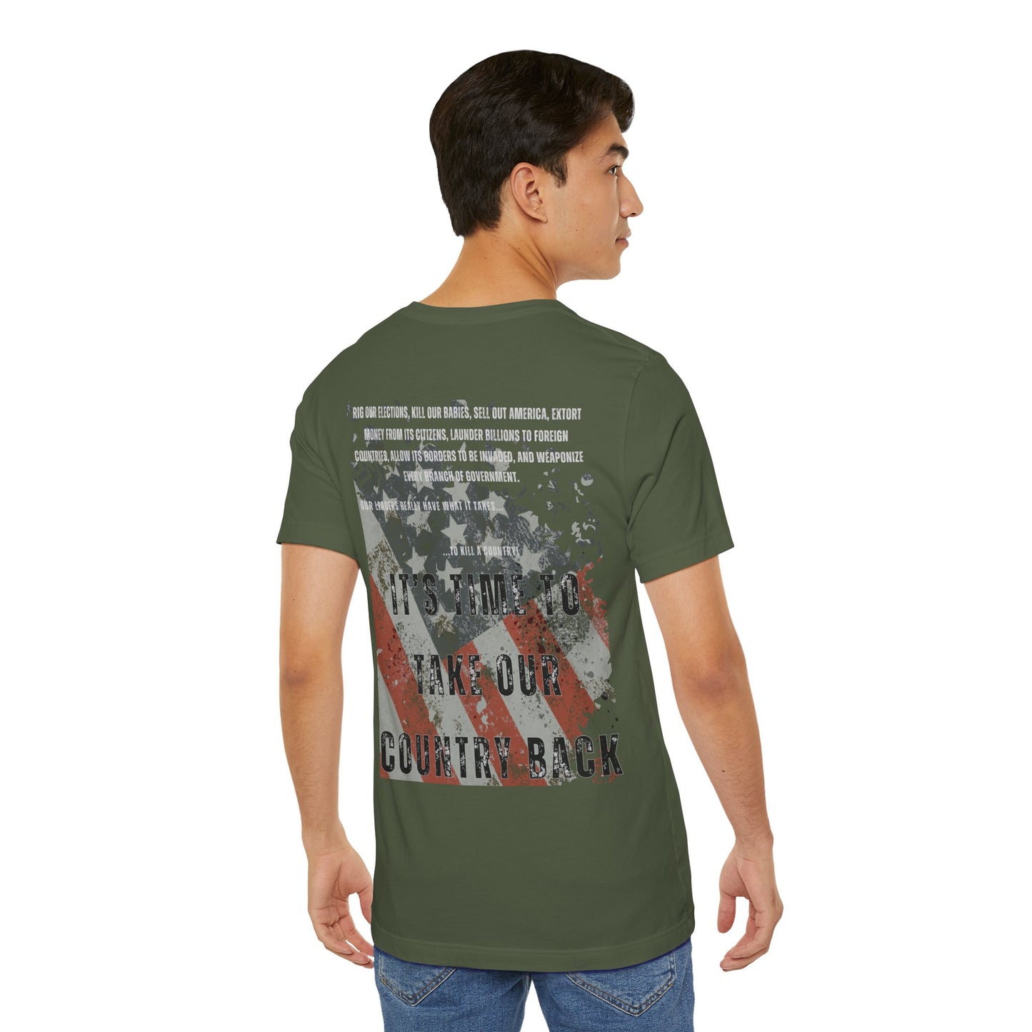 Men's Cotton Take our Country Back Jersey Short Sleeve Tee