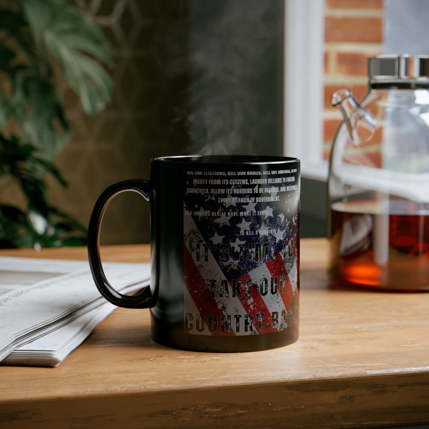 Take Our Country Back Black Mug 11oz