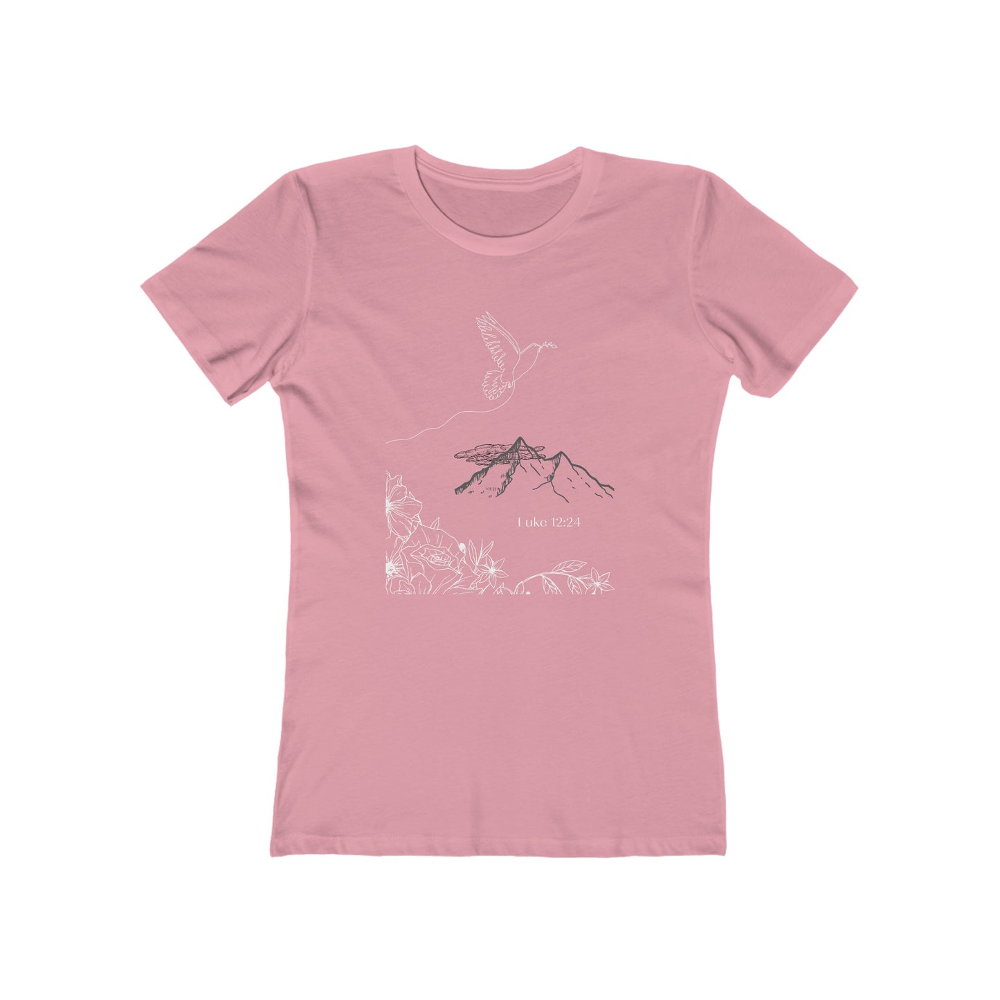 Dove and Mountain for Women Slim Fit Boyfriend Tee