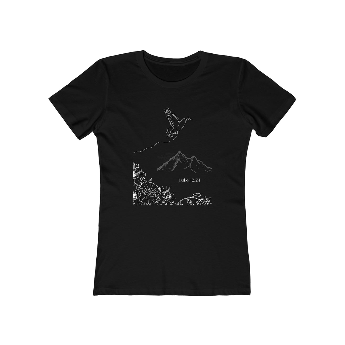 Dove and Mountain for Women Slim Fit Boyfriend Tee