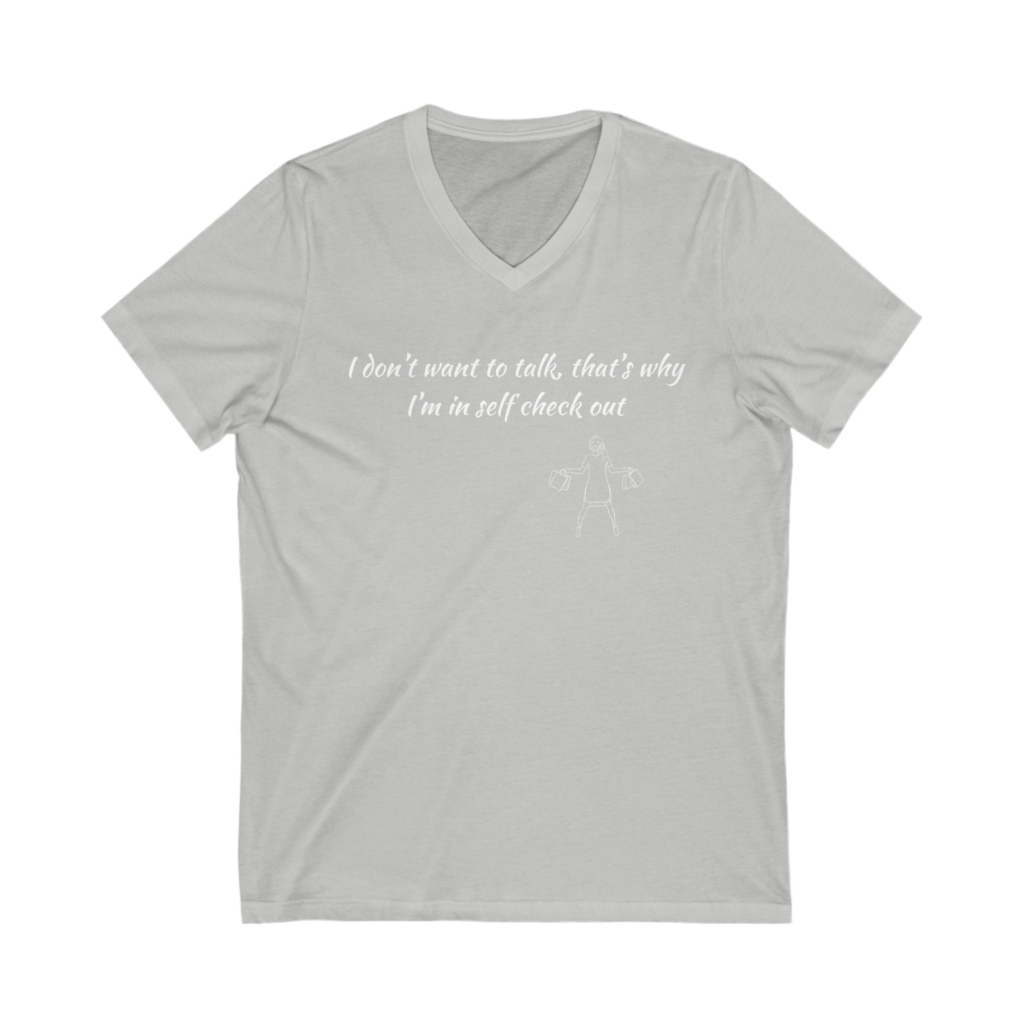 Women’s I don’t want to talk Jersey Short Sleeve V-Neck Tee