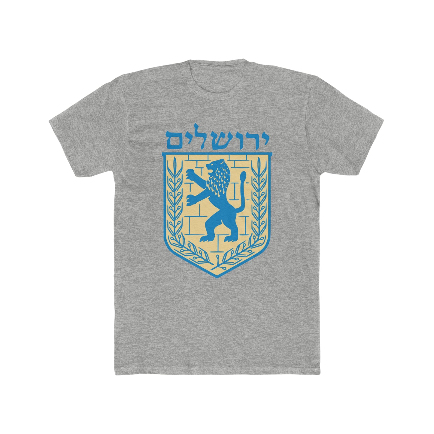 Men's Cotton Jerusalem Coat of Arms Crew Tee